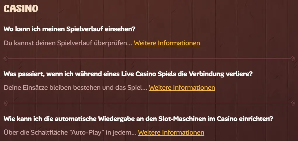 Roostino casino Hilfezentrum
